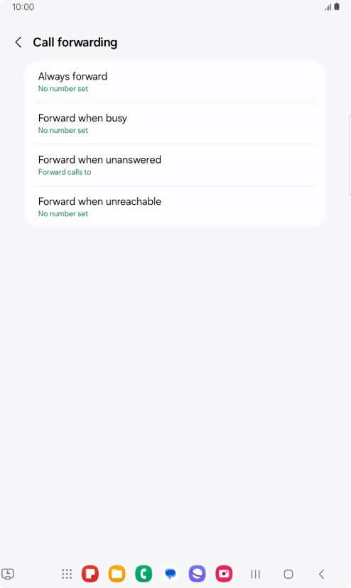 Press the Home key to return to the home screen. Press the Home key to return to the home screen.