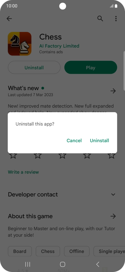 Press Uninstall. Press Uninstall.