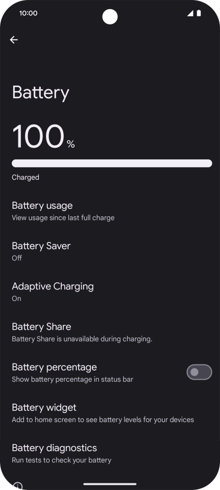 Press Battery Saver. Press Battery Saver.