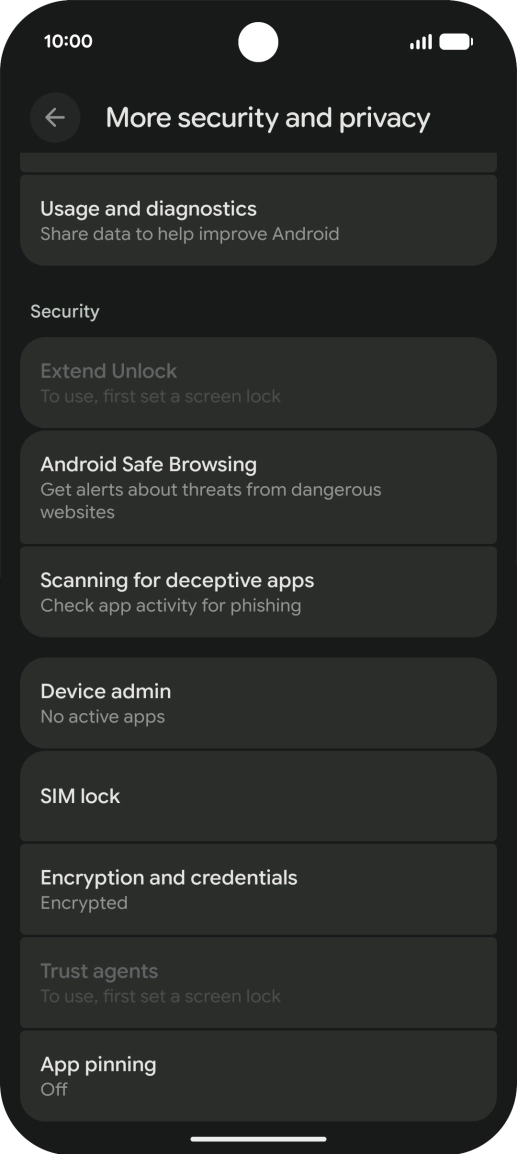 Press SIM lock. Press SIM lock.