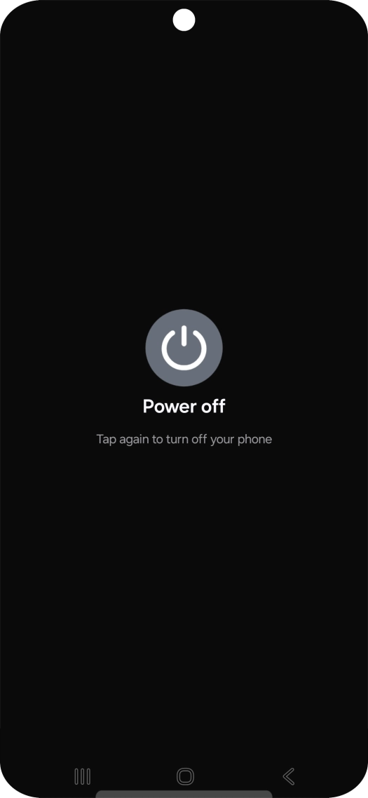 Press Power off. Press Power off.