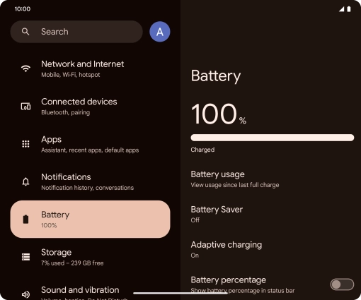 Press Battery Saver. Press Battery Saver.