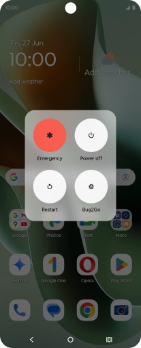 Press Power off. Press Power off.