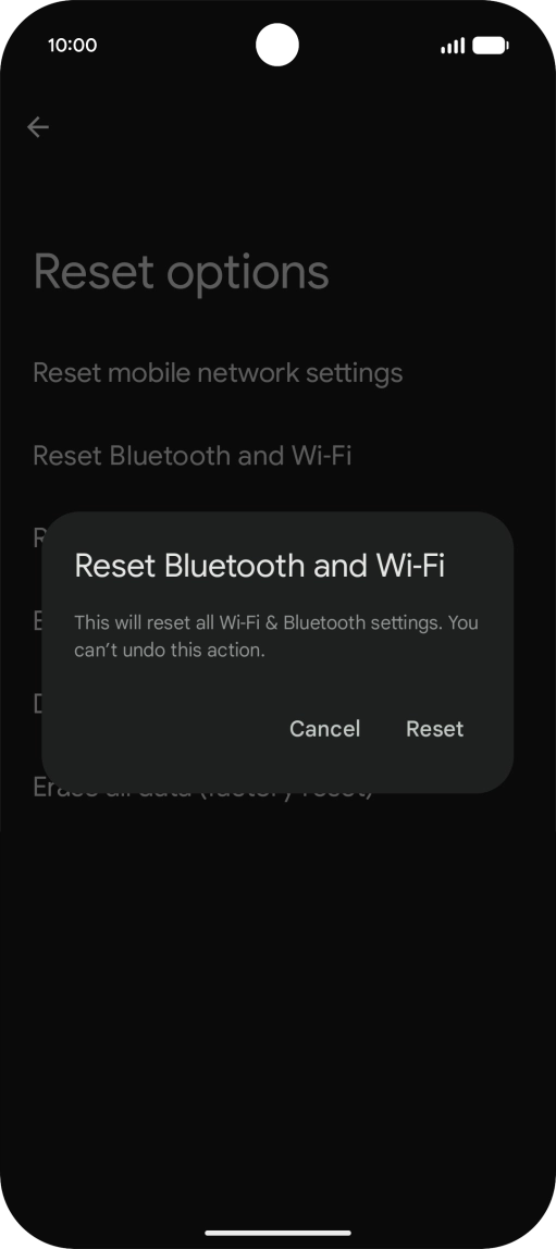 Press Reset. Press Reset.