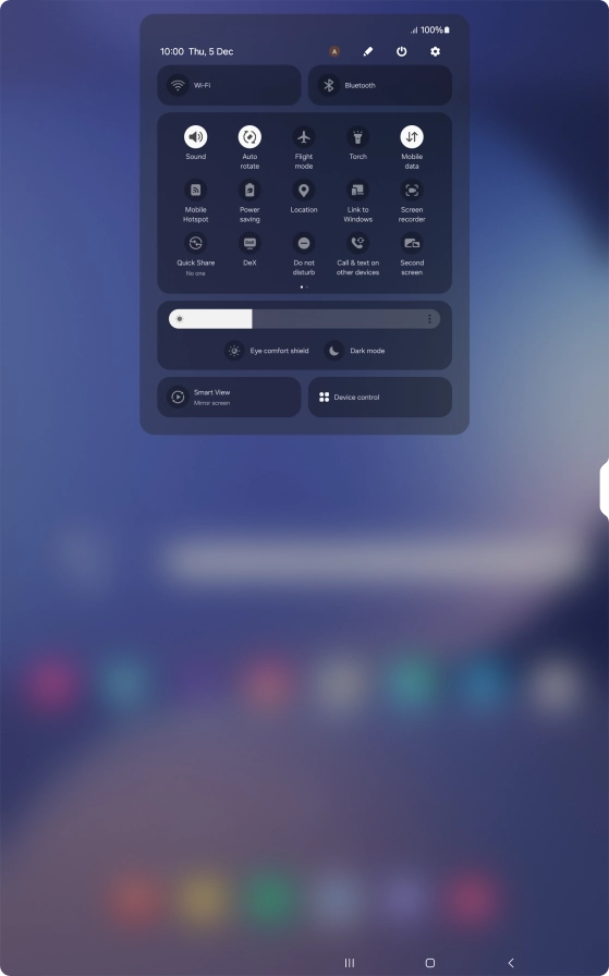 Press the settings icon. Press the settings icon.