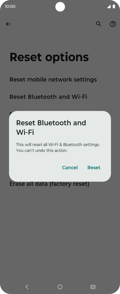 Press Reset. Press Reset.