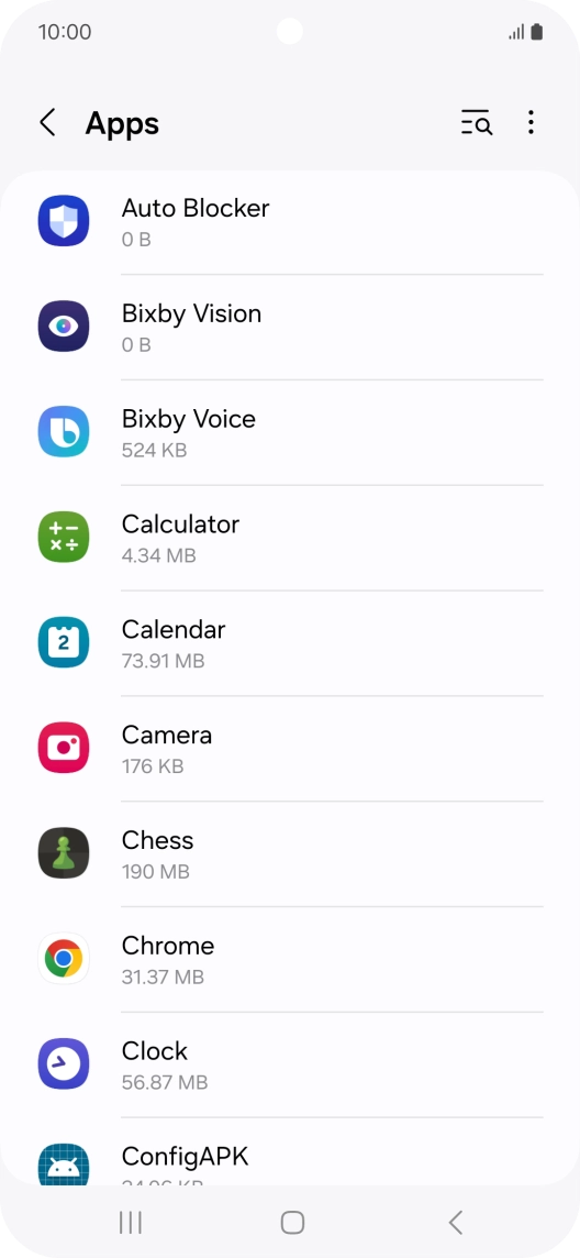 Press the required app. Press the required app.