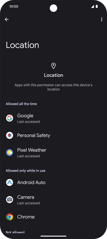 Press the required app. Press the required app.