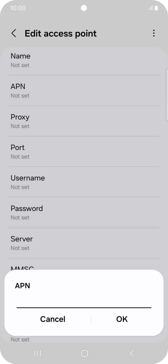 Key in everywhere and press OK. Key in everywhere and press OK.