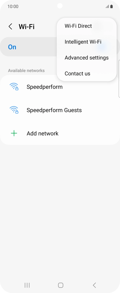 Press Intelligent Wi-Fi. Press Intelligent Wi-Fi.