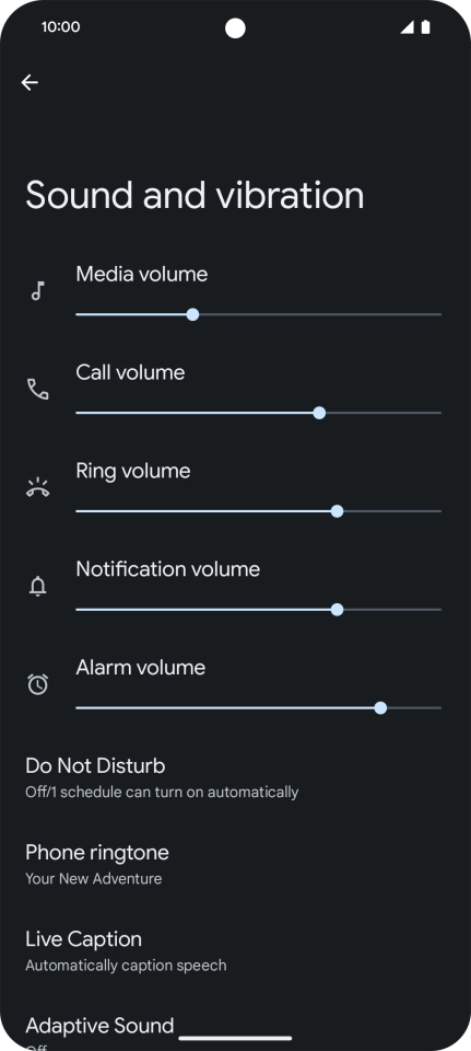 Press Phone ringtone. Press Phone ringtone.