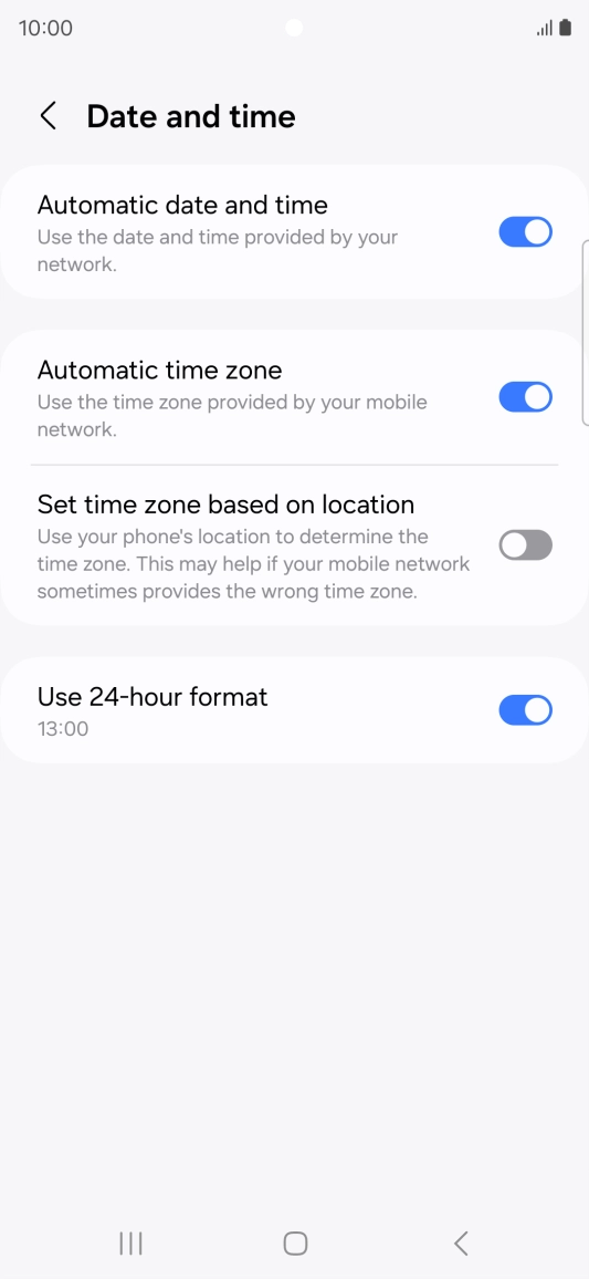 Press the Home key to return to the home screen. Press the Home key to return to the home screen.