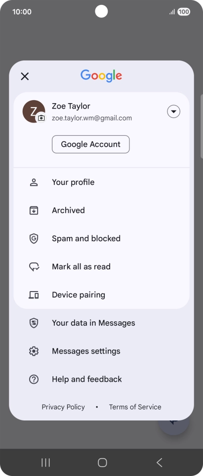 Press Messages settings. Press Messages settings.