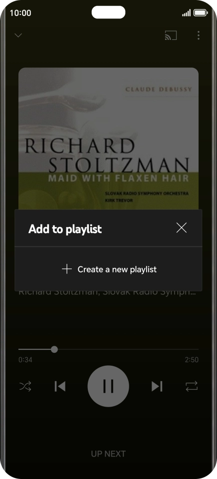 Press Create a new playlist. Press Create a new playlist.