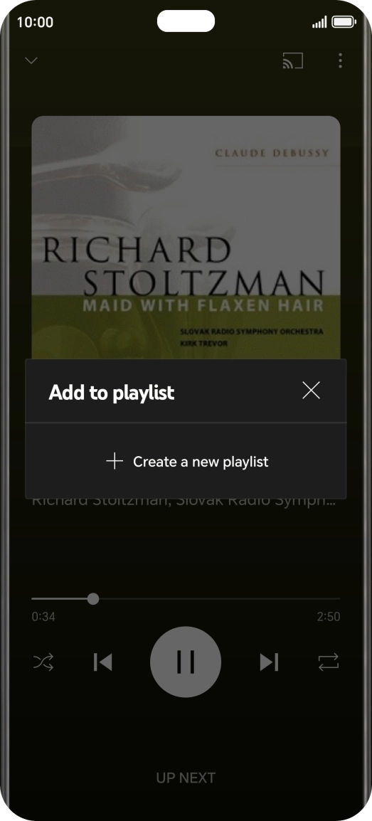 Press Create a new playlist. Press Create a new playlist.