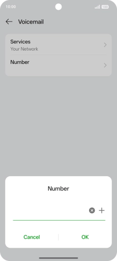 Key in +447953222222 and press OK. Key in +447953222222 and press OK.