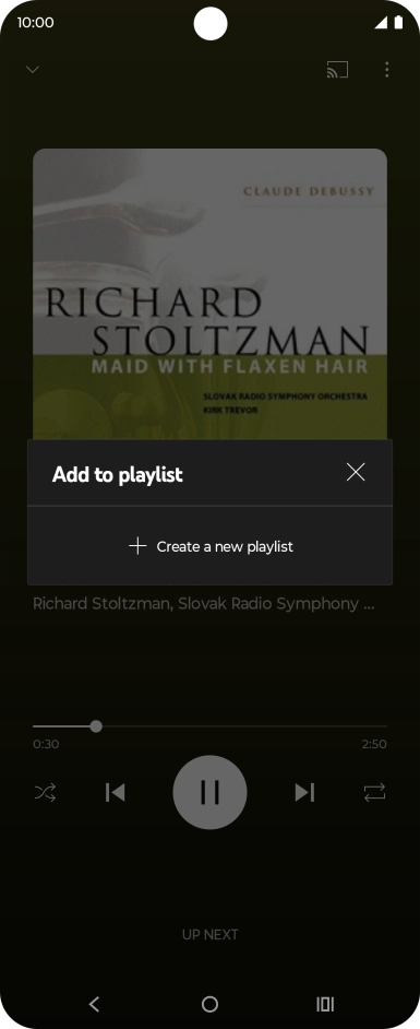 Press Create a new playlist. Press Create a new playlist.