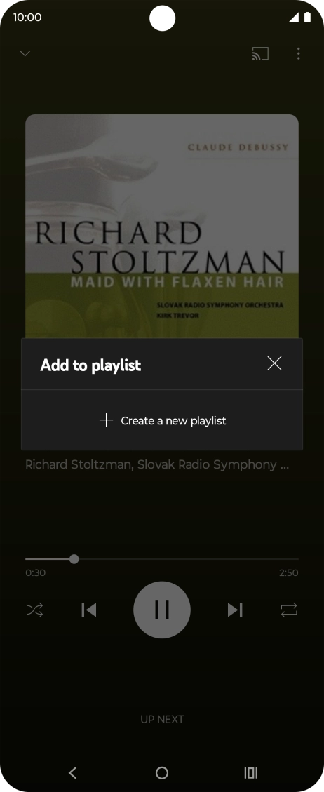 Press Create a new playlist. Press Create a new playlist.