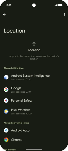 Press the required app. Press the required app.