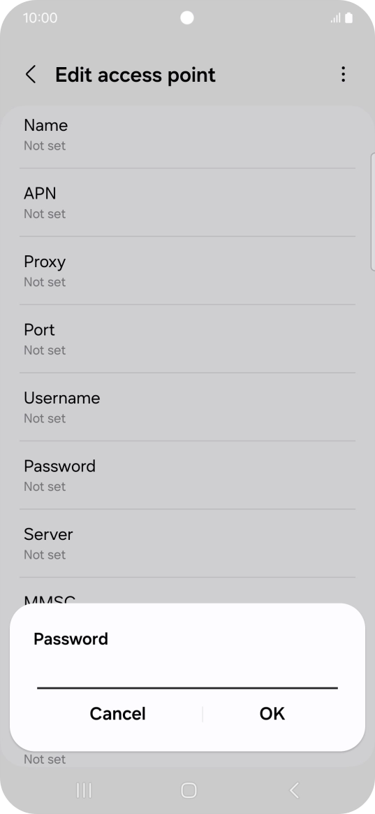 Key in secure and press OK. Key in secure and press OK.