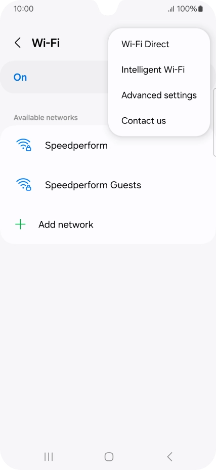 Press Intelligent Wi-Fi. Press Intelligent Wi-Fi.