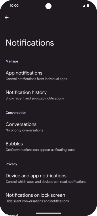 Press App notifications. Press App notifications.