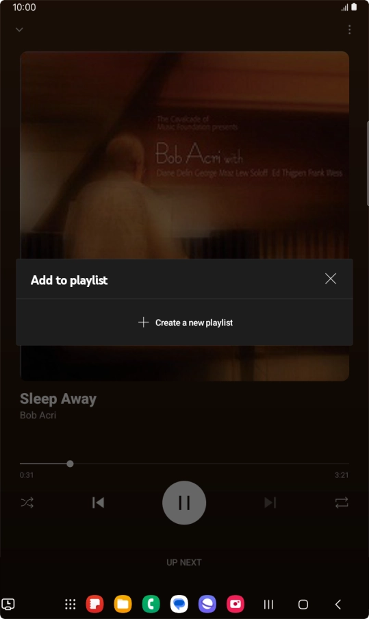 Press Create a new playlist. Press Create a new playlist.