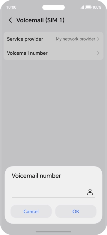Key in +447953222222 and press OK. Key in +447953222222 and press OK.