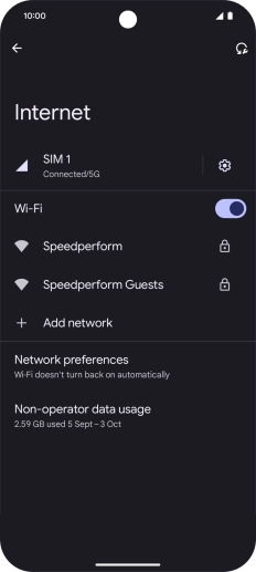Press the required Wi-Fi network. Press the required Wi-Fi network.