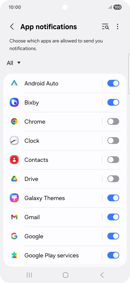 Press the drop down list. Press the drop down list.