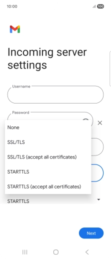 Press SSL/TLS. Press SSL/TLS.