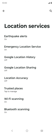 Press Location Accuracy. Press Location Accuracy.
