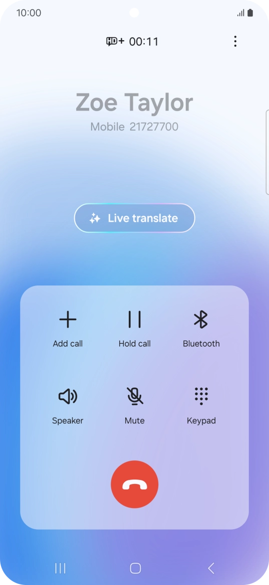 Press Live translate. Press Live translate.