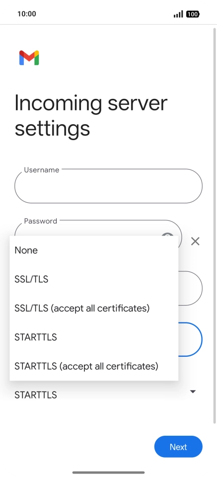 Press SSL/TLS. Press SSL/TLS.