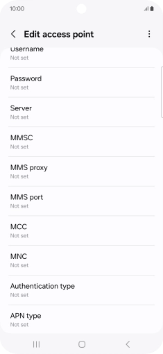 Press MMS port. Press MMS port.
