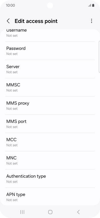 Press MMS port. Press MMS port.