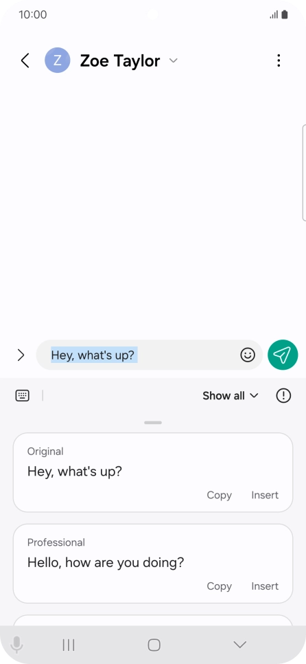 Press the drop down list. Press the drop down list.