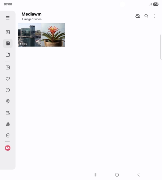 Press and hold any picture or video. Press and hold any picture or video.