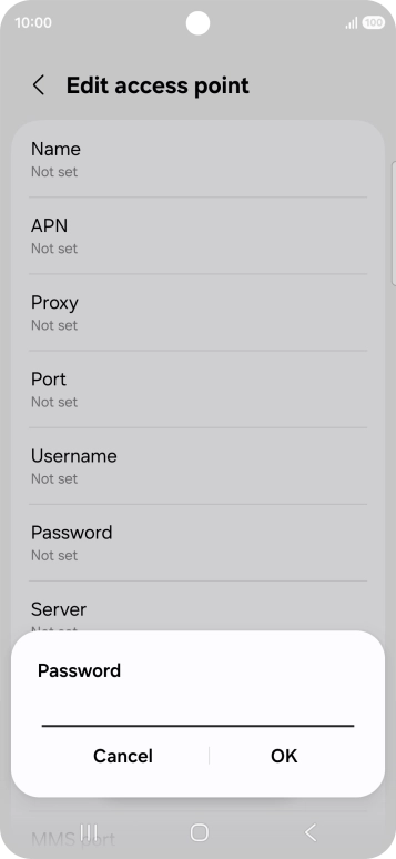 Key in secure and press OK. Key in secure and press OK.