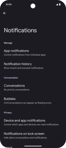 Press App notifications. Press App notifications.