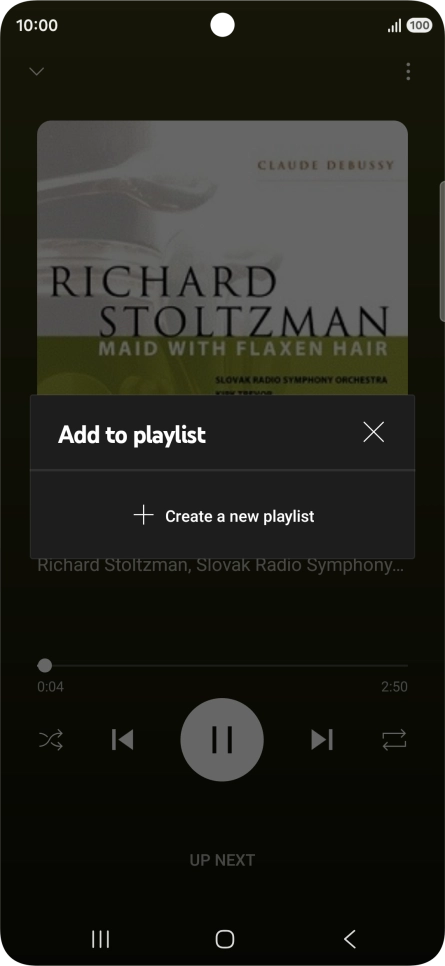 Press Create a new playlist. Press Create a new playlist.