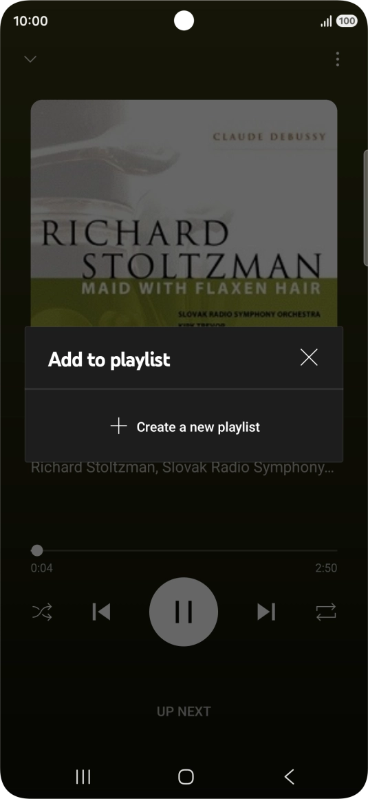 Press Create a new playlist. Press Create a new playlist.