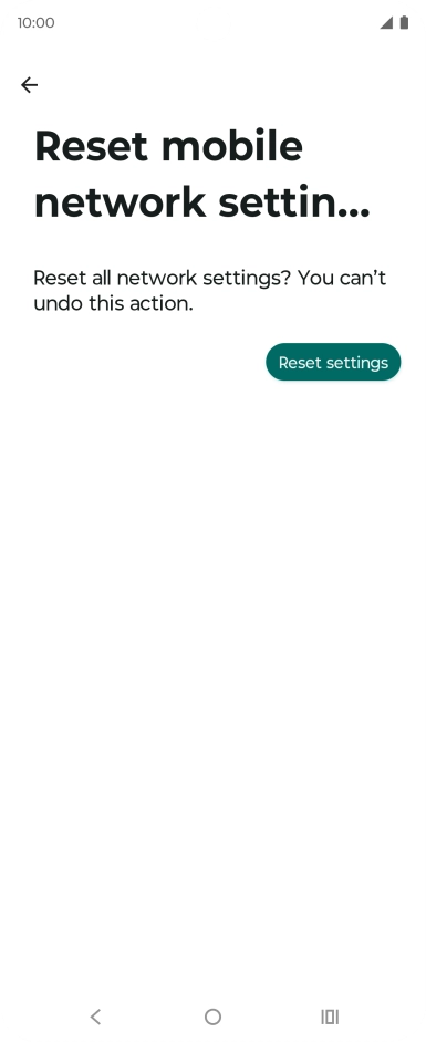 Press Reset settings. Press Reset settings.