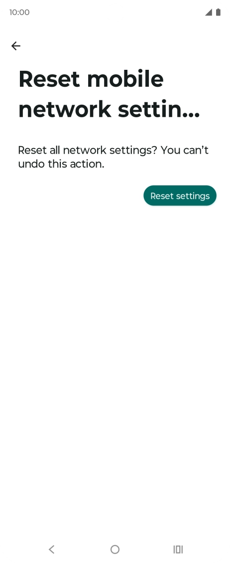 Press Reset settings. Press Reset settings.