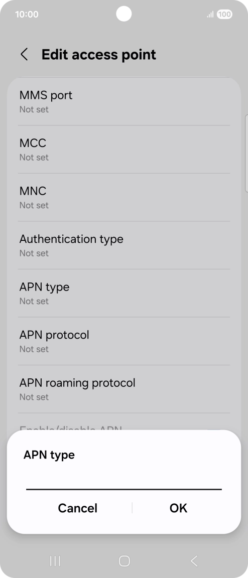 Key in mms and press OK. Key in mms and press OK.