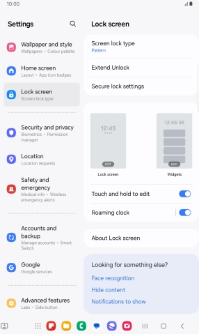 Press Screen lock type and key in the current lock code. Press Screen lock type and key in the current lock code.
