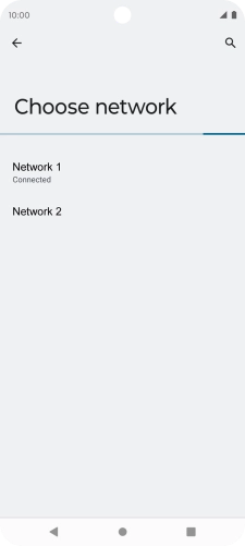 Press the required network. Press the required network.