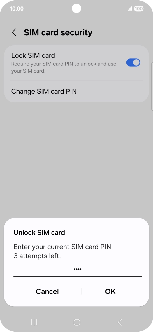 Key in your PIN and press OK. The default PIN is 1111. Key in your PIN and press OK. The default PIN is 1111.