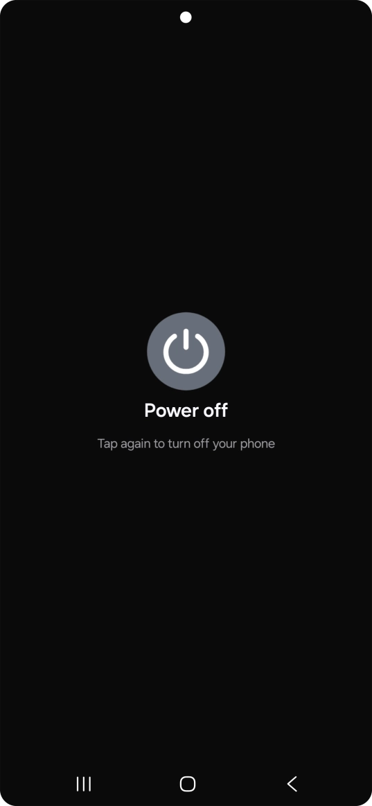 Press Power off. Press Power off.