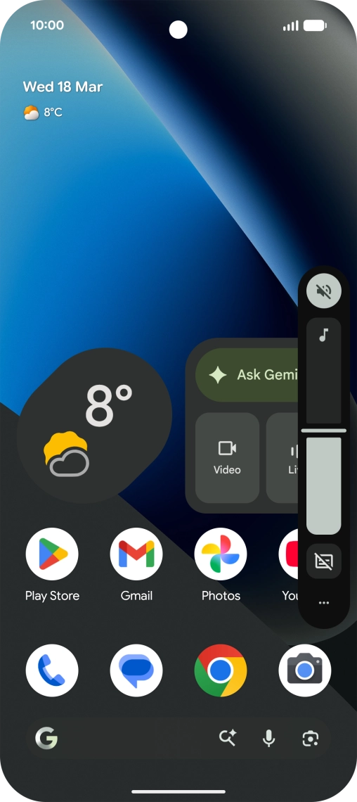 Press the sound mode icon. Press the sound mode icon.